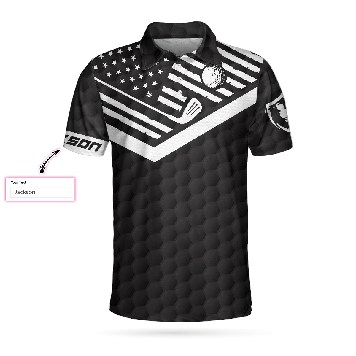 Weapons Of Grass Destruction Custom Polo Shirt Personalized Black American Flag Tennis Shirt For Men - 4