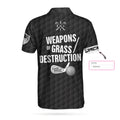 Weapons Of Grass Destruction Custom Polo Shirt Personalized Black American Flag Tennis Shirt For Men - 3