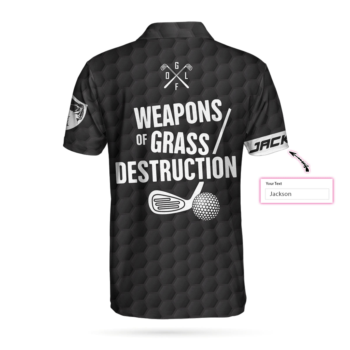 Weapons Of Grass Destruction Custom Polo Shirt Personalized Black American Flag Tennis Shirt For Men - 3