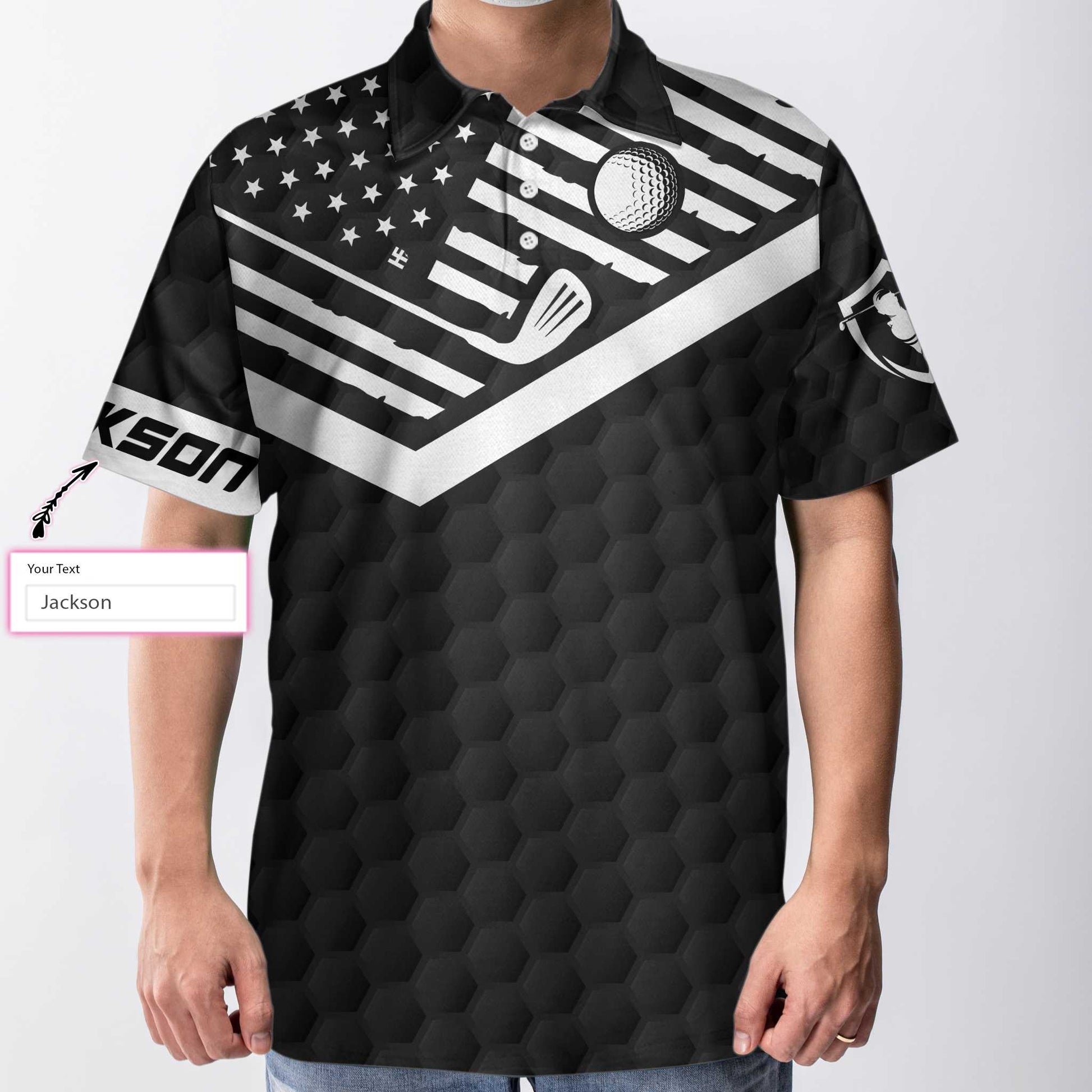Weapons Of Grass Destruction Custom Polo Shirt Personalized Black American Flag Tennis Shirt For Men - 2