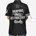 Weapons Of Grass Destruction Custom Polo Shirt Personalized Black American Flag Tennis Shirt For Men - 5