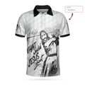 What Would Jesus Shoot Black And White Custom Polo Shirt Personalized Golf Shirt For Men - 2