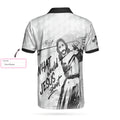 What Would Jesus Shoot Black And White Custom Polo Shirt Personalized Golf Shirt For Men - 3
