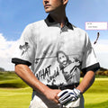 What Would Jesus Shoot Black And White Custom Polo Shirt Personalized Golf Shirt For Men - 4