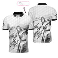 What Would Jesus Shoot Black And White Custom Polo Shirt Personalized Golf Shirt For Men - 1