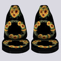 Yellow Flowers Car Seat Covers Custom Personalized Name Car Accessories - Gearcarcover - 2