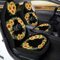 Yellow Flowers Car Seat Covers Custom Personalized Name Car Accessories - Gearcarcover - 3