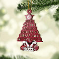 Alabama Crimson Tide 2 Layered Piece Wooden Ornament Custom Names And Choose Number Of Names, Sport Team And Christmas Tree Ornament ETRG-52210