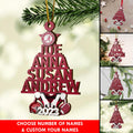 Alabama Crimson Tide 2 Layered Piece Wooden Ornament Custom Names And Choose Number Of Names, Sport Team And Christmas Tree Ornament ETRG-52210