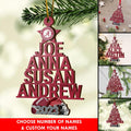 Alabama Crimson Tide 3 Layered Piece Wooden Ornament Custom Names And Choose Number Of Names, Sport Team And Christmas Tree Ornament, Sport Gifts ETRG-51938