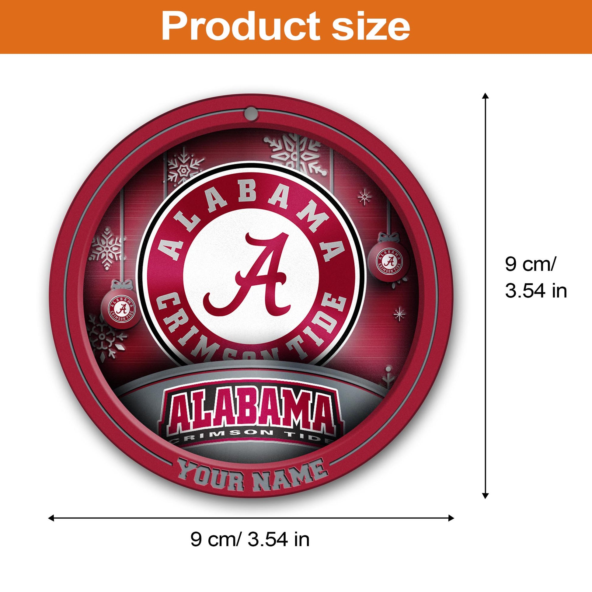Alabama Crimson Tide Circle Aluminium Custom Ornament 2 Side Trending New Arrivals H52912 ETUG311023