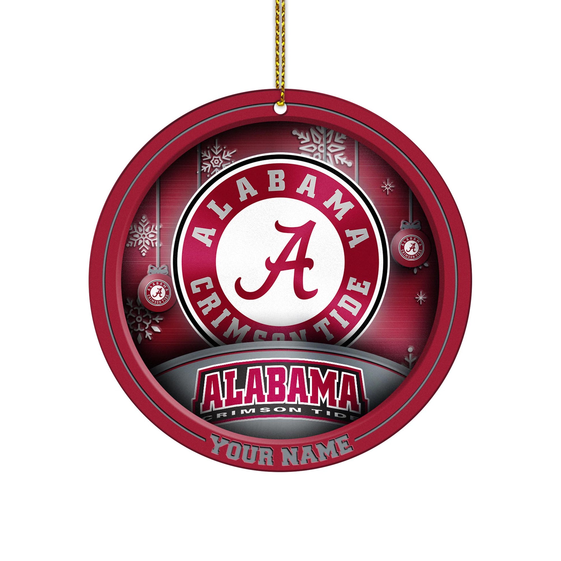 Alabama Crimson Tide Circle Aluminium Custom Ornament 2 Side Trending New Arrivals H52912 ETUG311023