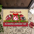 Alabama Crimson Tide Doormat Personalized Your Name, Sport Team Doormat, Christmas Gifts For Football Fan, Home Decor ETHY-52726
