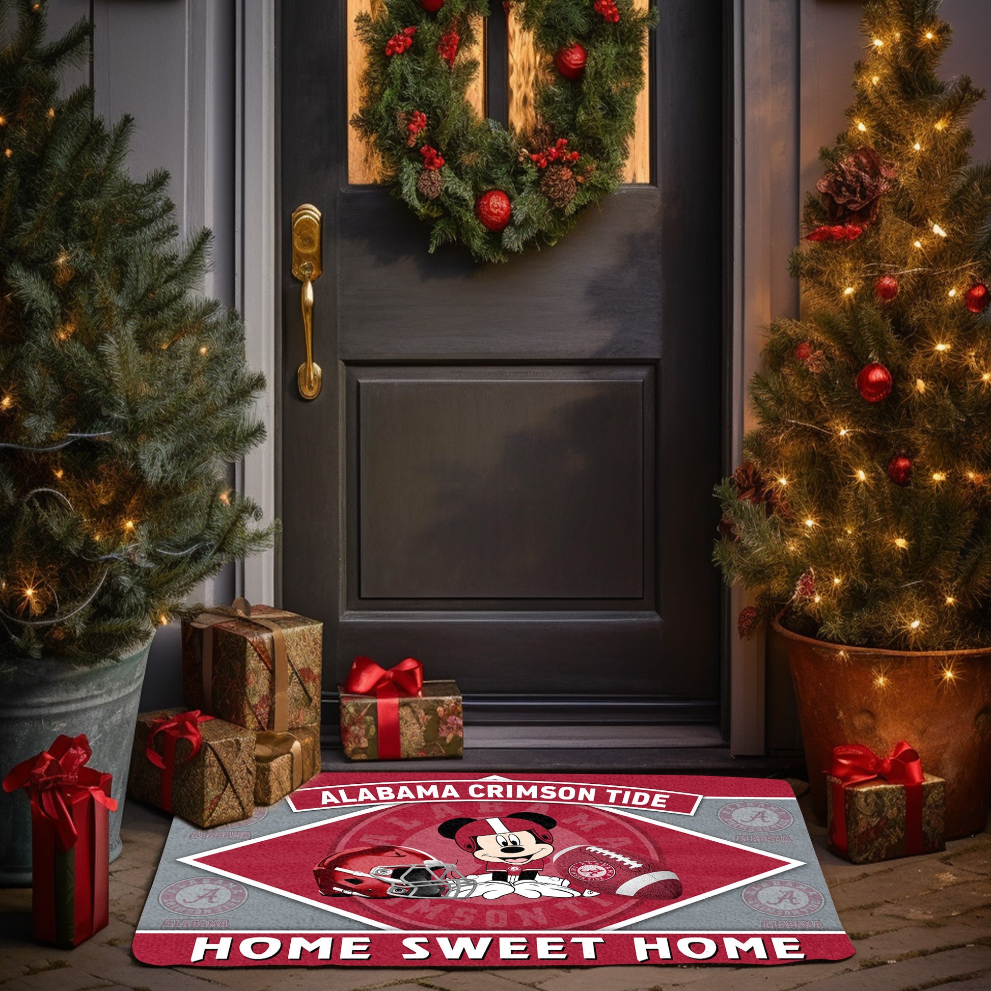 Alabama Crimson Tide Doormat, Sport Team And MK Doormat, FootBall Fan Gifts