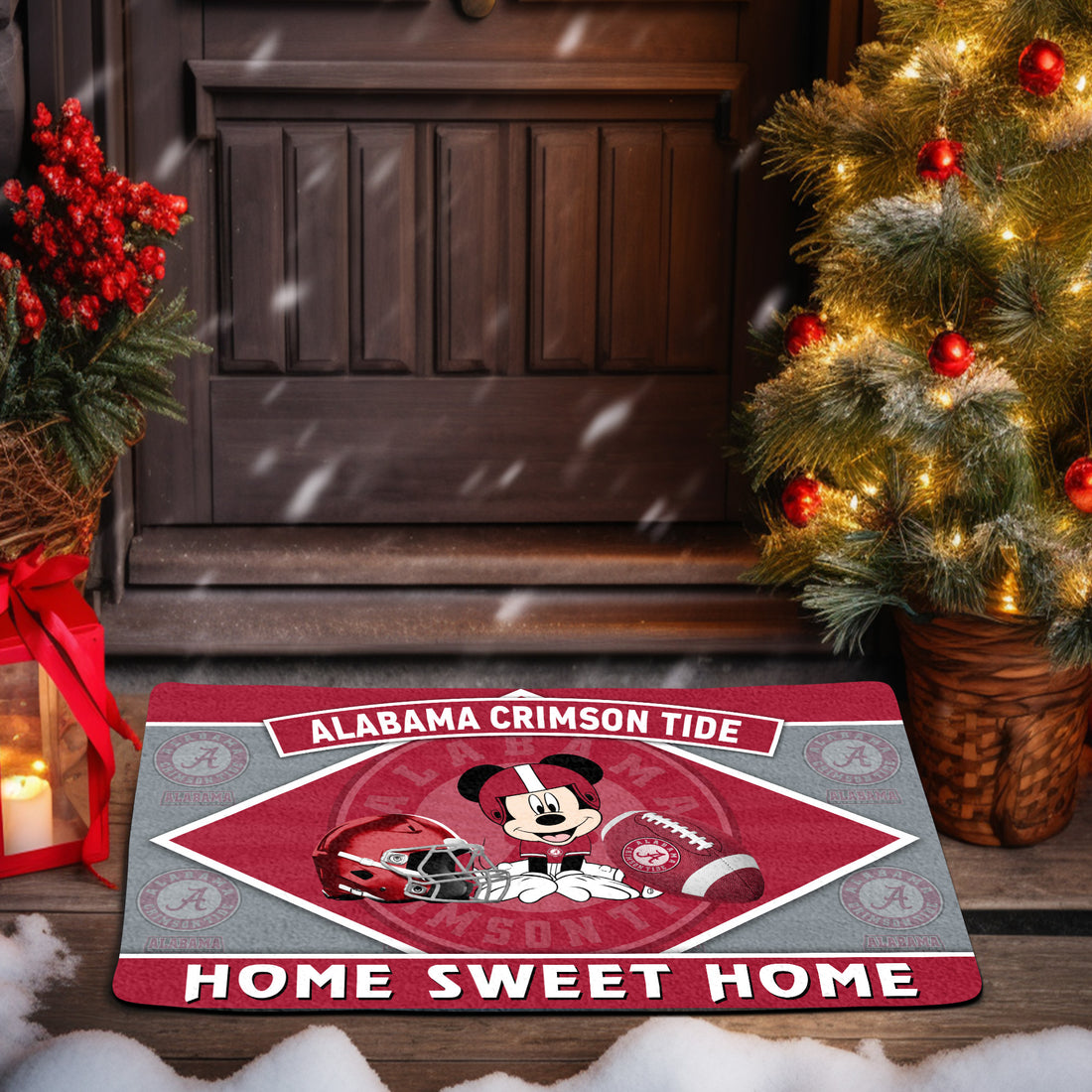 Alabama Crimson Tide Doormat, Sport Team And MK Doormat, FootBall Fan Gifts