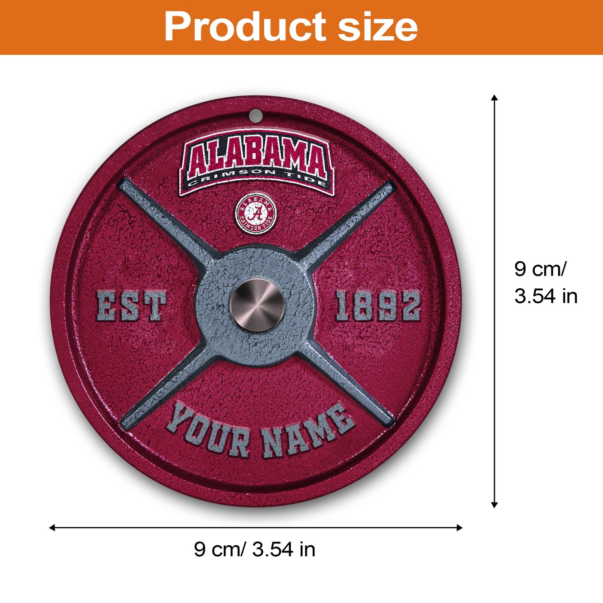 Alabama Crimson Tide Fitness Circle Aluminium Custom Ornament 2 Side Trending New Arrivals H52884 ETUG311023