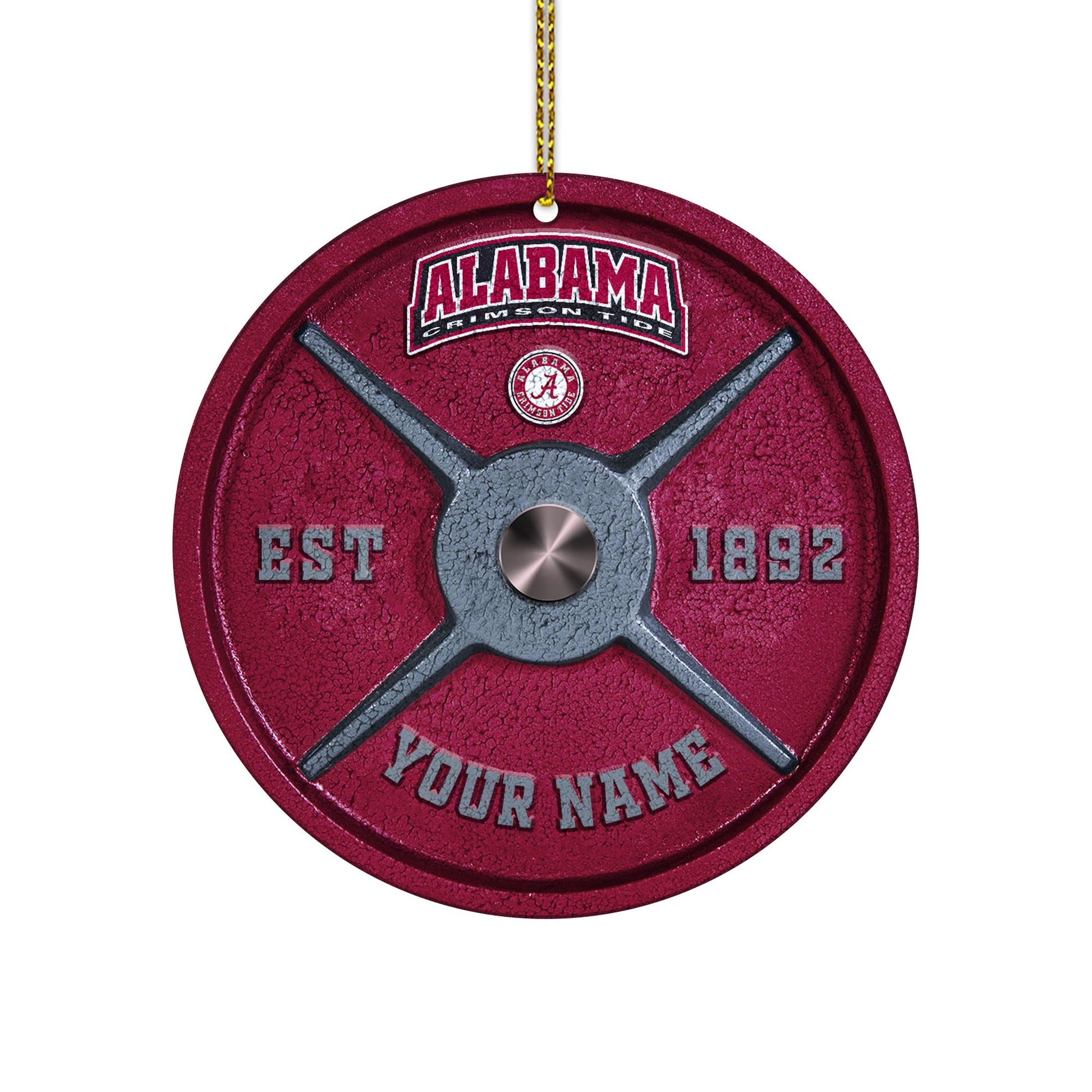 Alabama Crimson Tide Fitness Circle Aluminium Custom Ornament 2 Side Trending New Arrivals H52884 ETUG311023