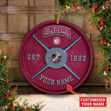 Alabama Crimson Tide Fitness Circle Aluminium Custom Ornament 2 Side Trending New Arrivals H52884 ETUG311023