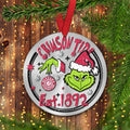 Alabama Crimson Tide Grinch Circle Aluminium Ornament 2 Side Trending New Arrivals H52900 ETUG311023
