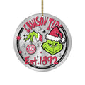 Alabama Crimson Tide Grinch Circle Aluminium Ornament 2 Side Trending New Arrivals H52900 ETUG311023