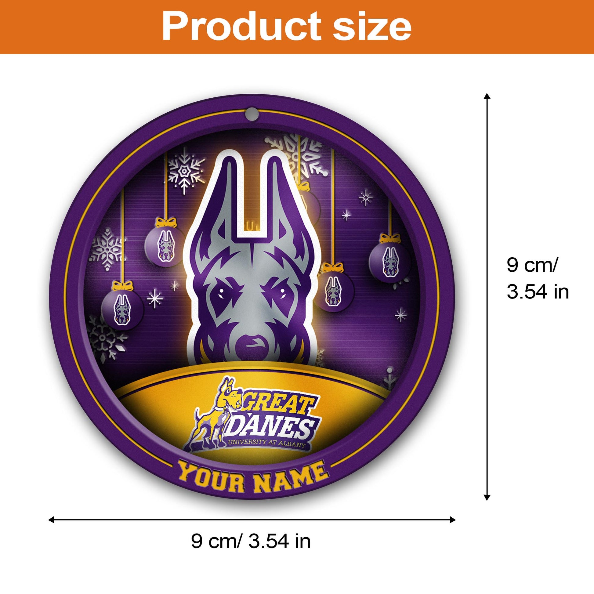 Albany Great Danes Circle Aluminium Custom Ornament 2 Side Trending New Arrivals H52912 ETUG311023