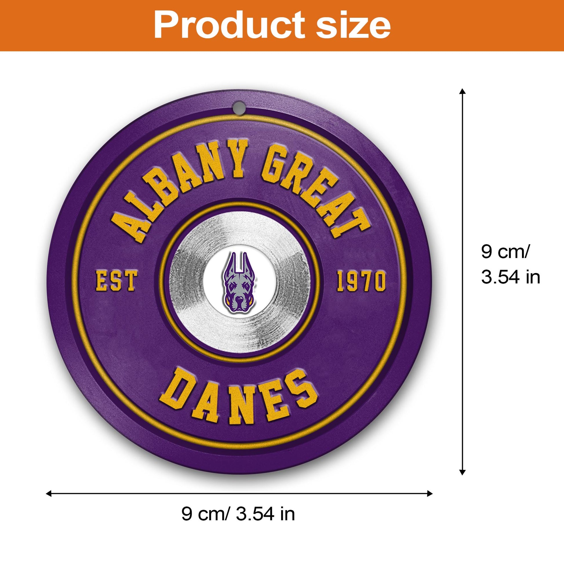 Albany Great Danes Fitness Circle Aluminium Ornament 2 Side Trending New Arrivals H52883 ETUG311023