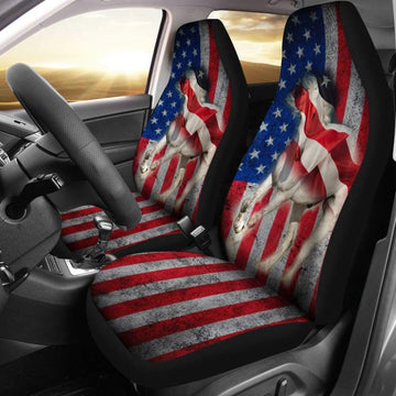 American Flag Big Horse All Protective Car Seat Covers Car Decoration