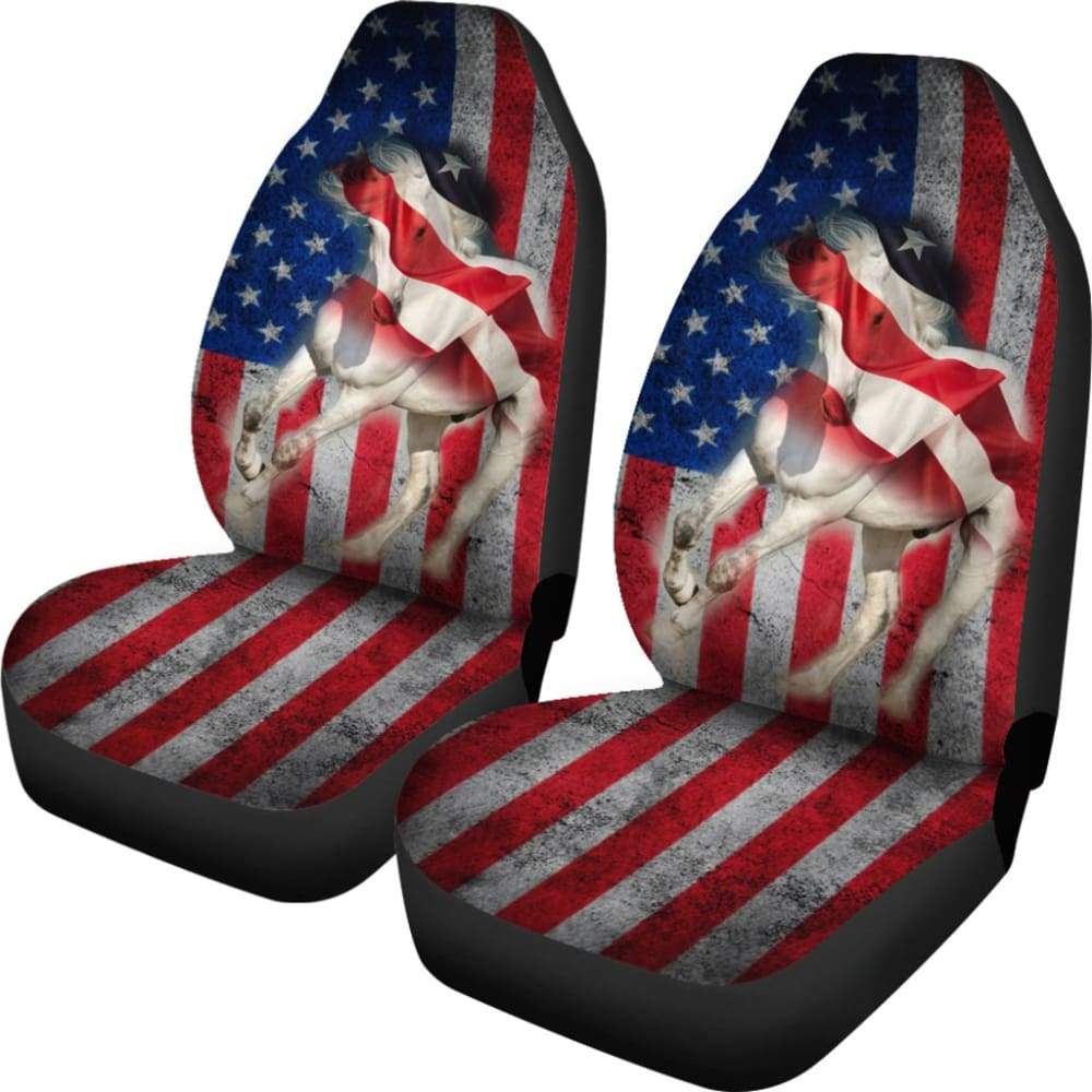 American Flag Big Horse All Protective Car Seat Covers Car Decoration