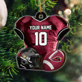 Arizona Cardinals 2 Layered Piece Wooden Ornament Custom Name And Number, Sport Team Ornament, Sport Gifts ETRG-52175