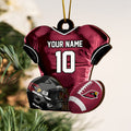 Arizona Cardinals 2 Layered Piece Wooden Ornament Custom Name And Number, Sport Team Ornament, Sport Gifts ETRG-52175