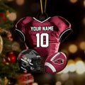Arizona Cardinals 2 Layered Piece Wooden Ornament Custom Name And Number, Sport Team Ornament, Sport Gifts ETRG-52175