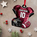 Arizona Cardinals 2 Layered Piece Wooden Ornament Custom Name And Number, Sport Team Ornament, Sport Gifts ETRG-52175