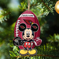 Arizona Cardinals 2 Layered Wooden Ornament Personalized Your Name, MK Mouse And Sport Team Ornament, Sport Gifts, Sport Decorations ETHY-52118