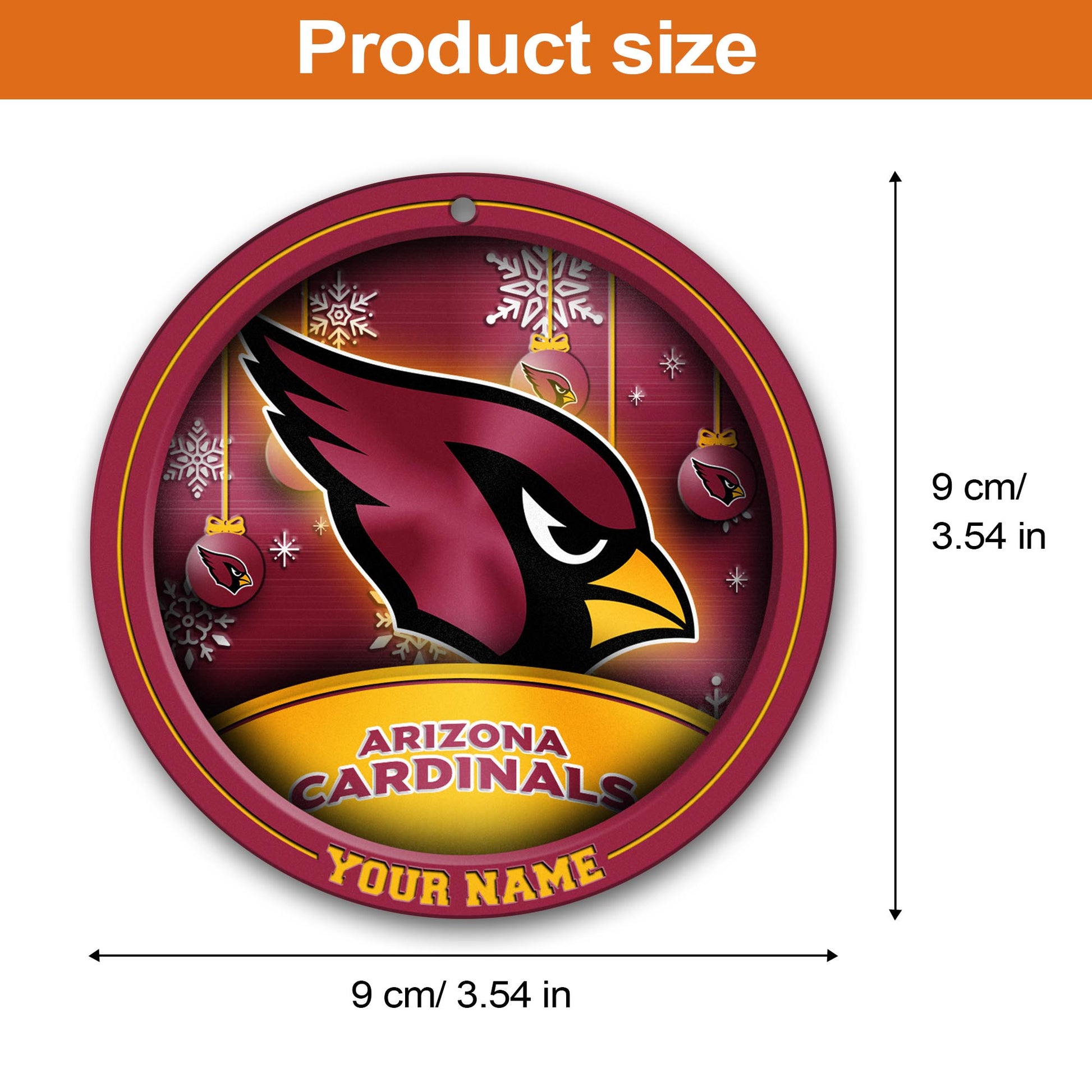 Arizona Cardinals Circle Aluminium Custom Ornament 2 Side Trending New Arrivals H52912 ETUG311023