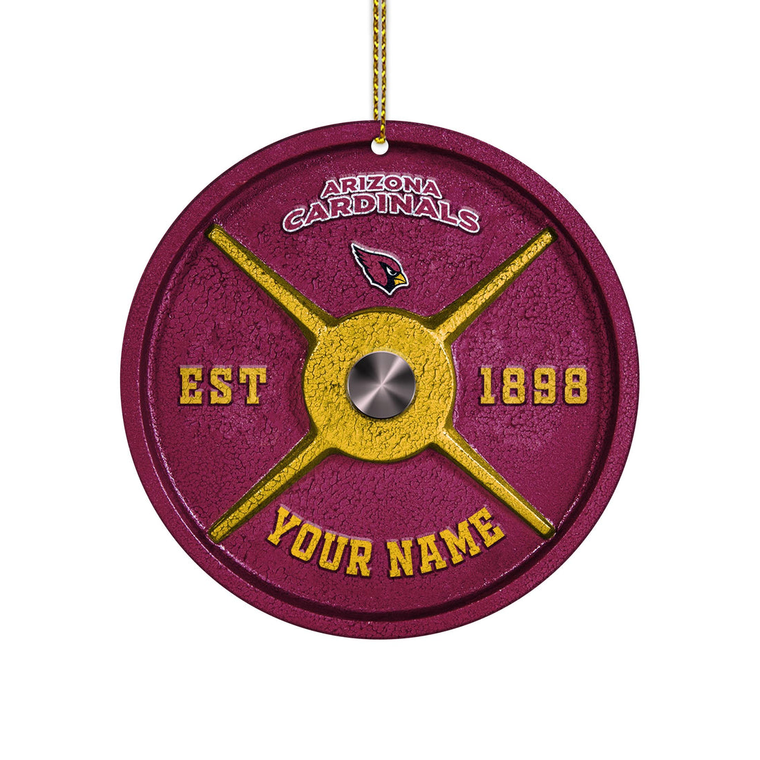 Arizona Cardinals Fitness Circle Aluminium Custom Ornament 2 Side Trending New Arrivals H52884 ETUG311023