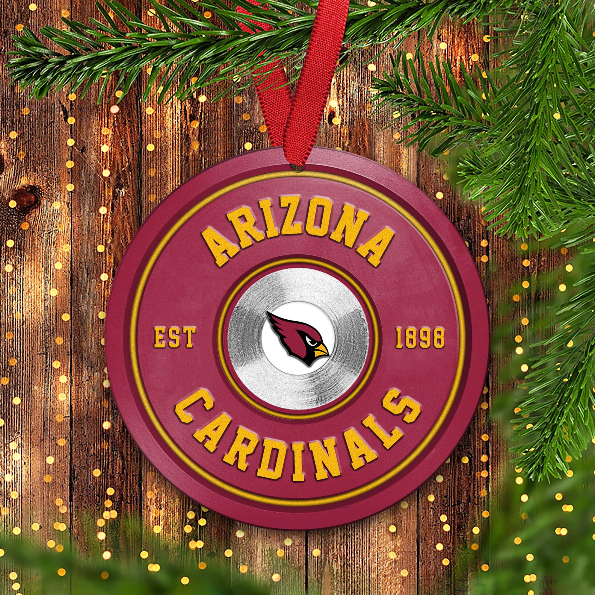 Arizona Cardinals Fitness Circle Aluminium Ornament 2 Side Trending New Arrivals H52883 ETUG311023