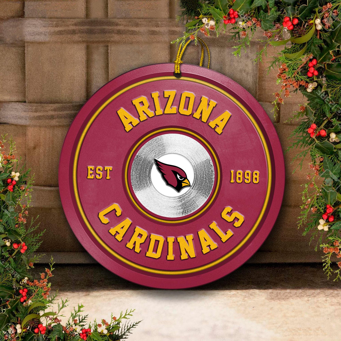 Arizona Cardinals Fitness Circle Aluminium Ornament 2 Side Trending New Arrivals H52883 ETUG311023