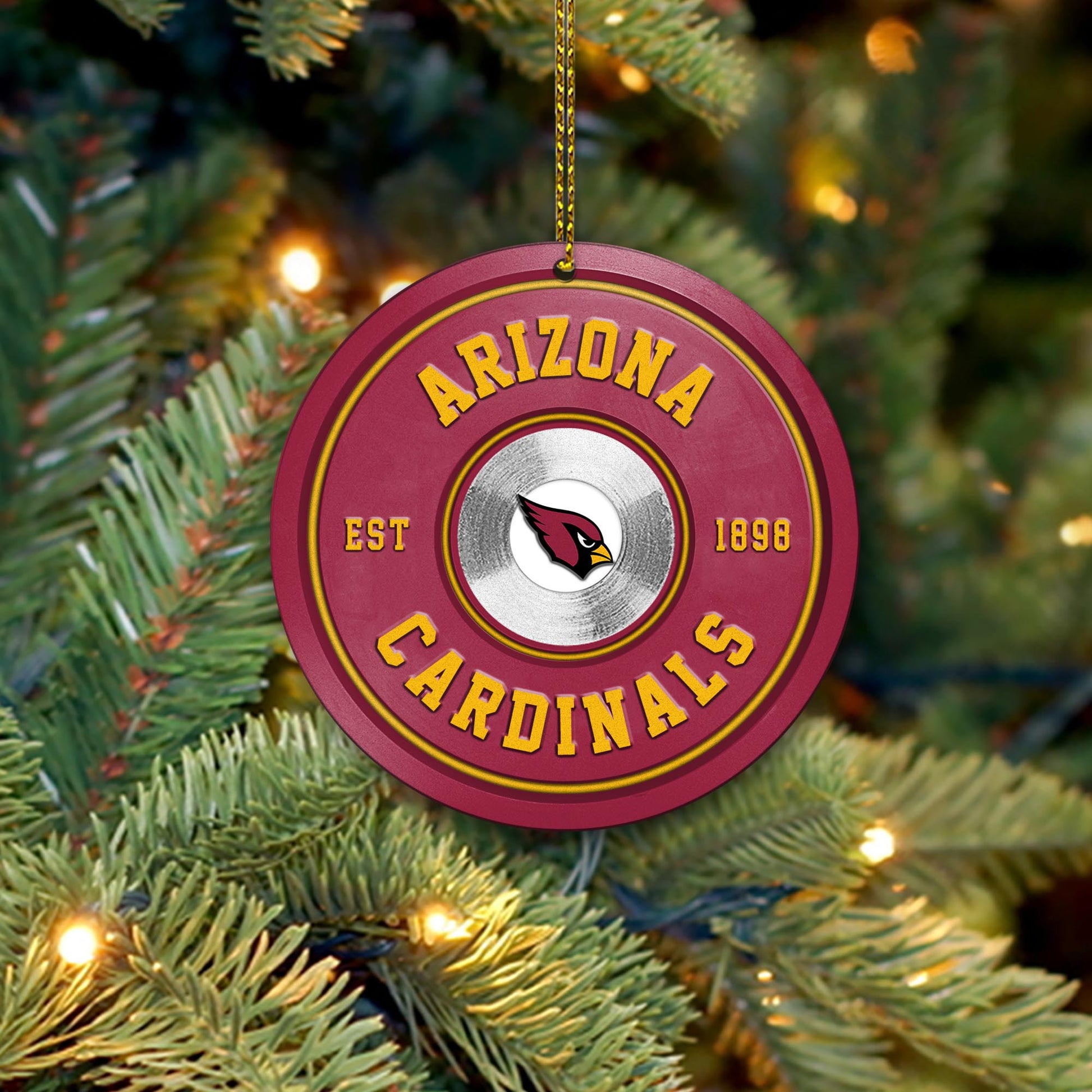 Arizona Cardinals Fitness Circle Aluminium Ornament 2 Side Trending New Arrivals H52883 ETUG311023