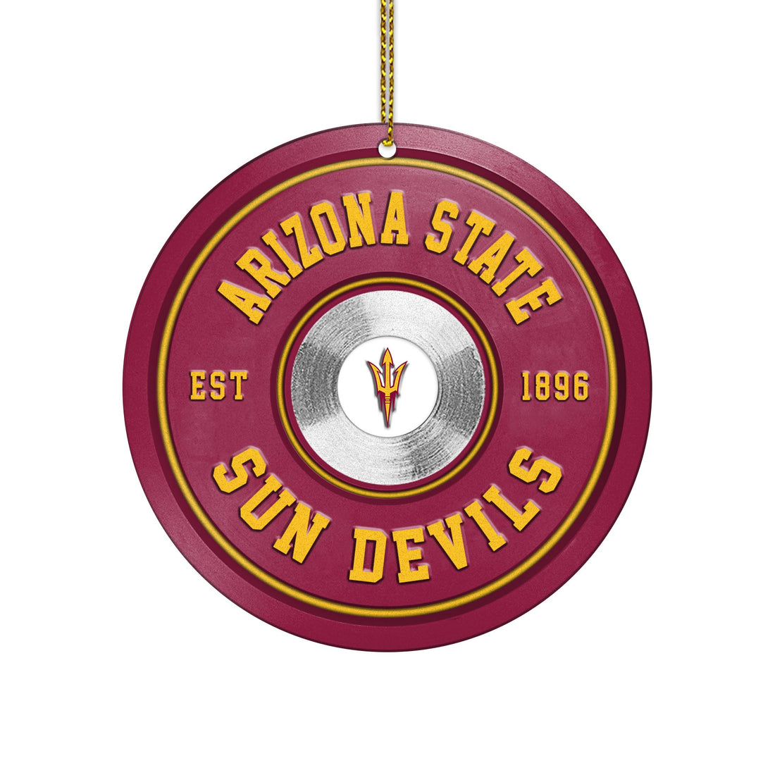 Arizona State Sun Devils Fitness Circle Aluminium Ornament 2 Side Trending New Arrivals H52883 ETUG311023