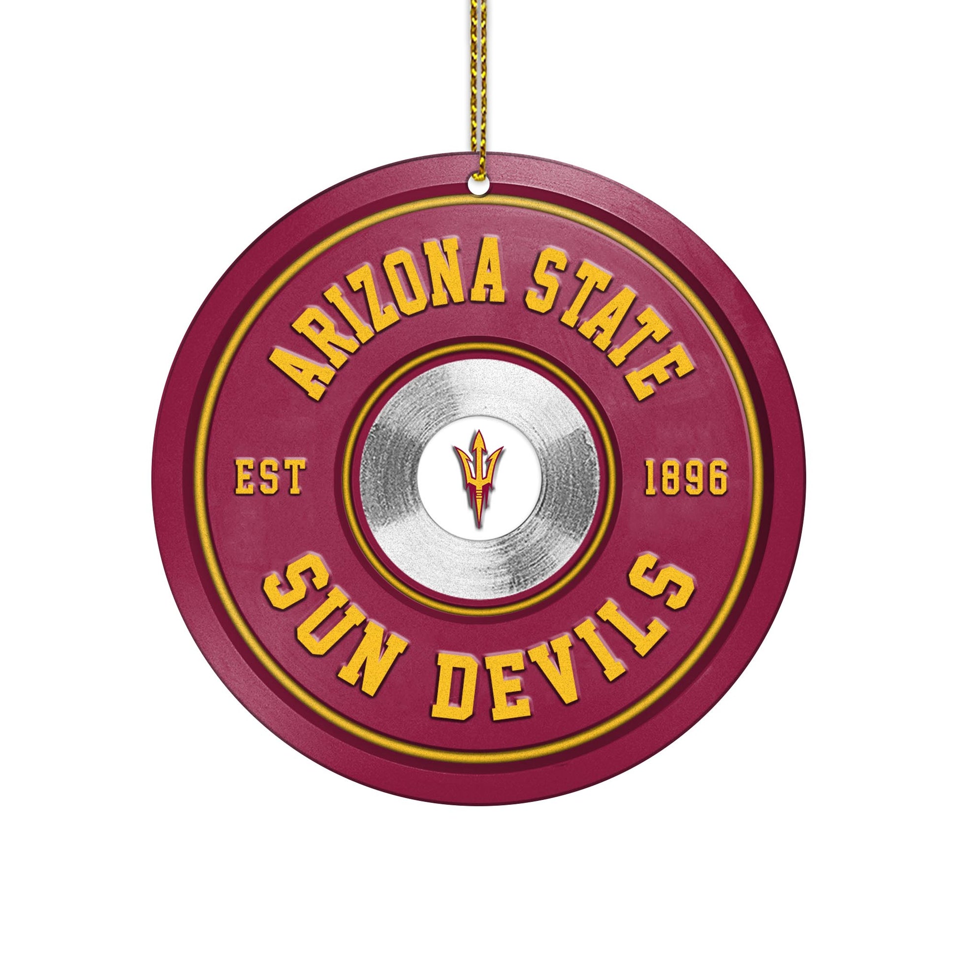 Arizona State Sun Devils Fitness Circle Aluminium Ornament 2 Side Trending New Arrivals H52883 ETUG311023