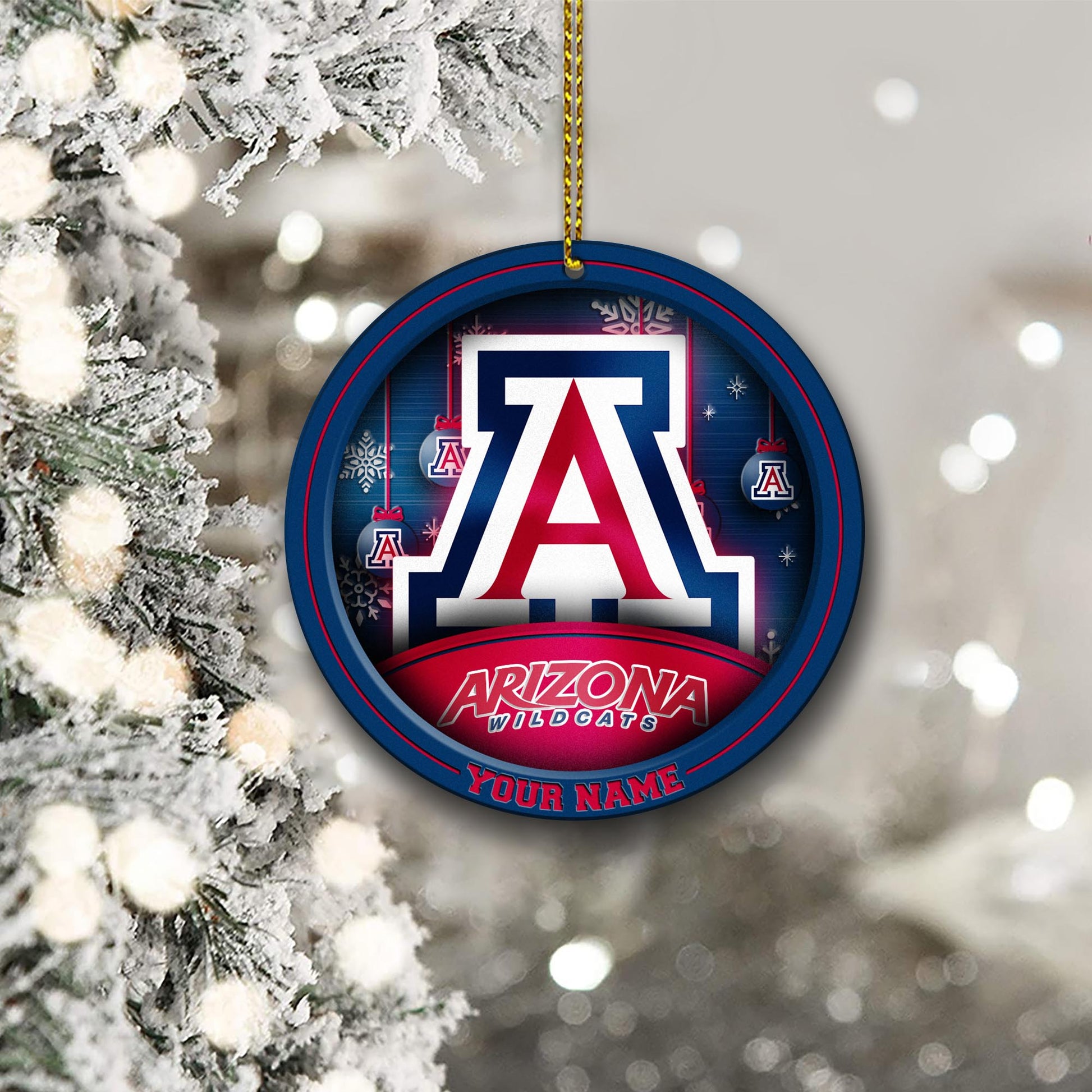 Arizona Wildcats Circle Aluminium Custom Ornament 2 Side Trending New Arrivals H52912 ETUG311023