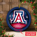 Arizona Wildcats Circle Aluminium Custom Ornament 2 Side Trending New Arrivals H52912 ETUG311023