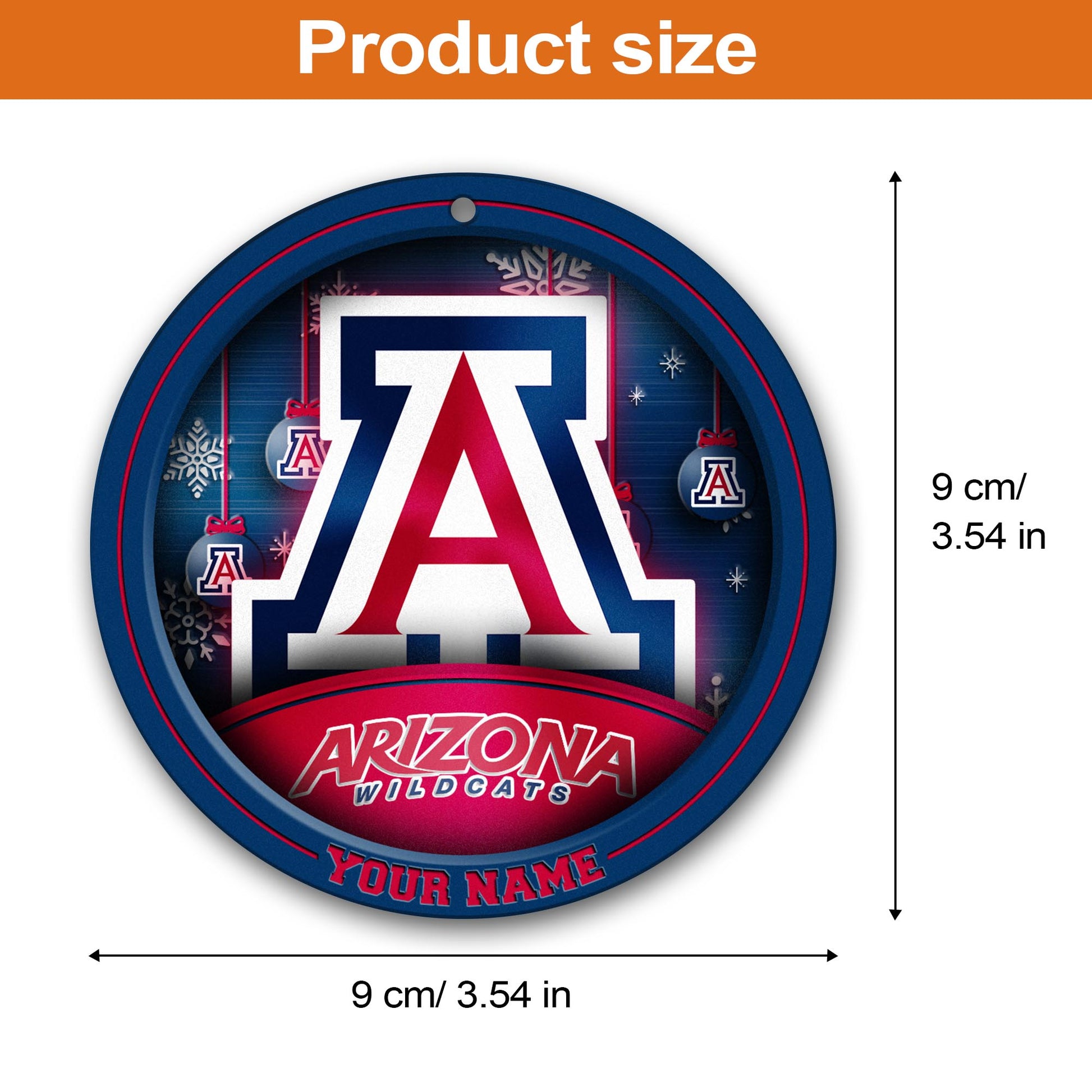 Arizona Wildcats Circle Aluminium Custom Ornament 2 Side Trending New Arrivals H52912 ETUG311023