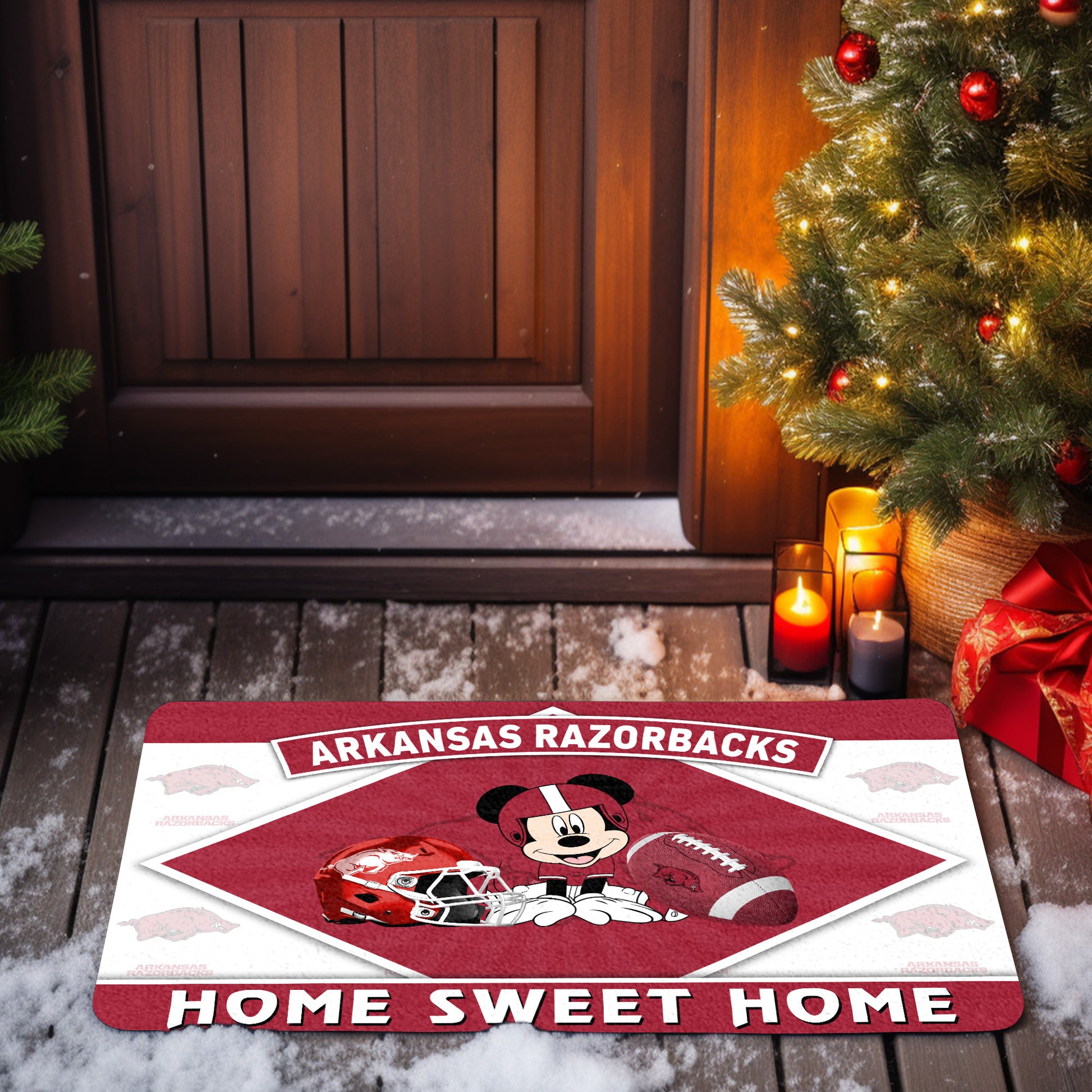 Arkansas Razorbacks Doormat, Sport Team And MK Doormat, FootBall Fan Gifts