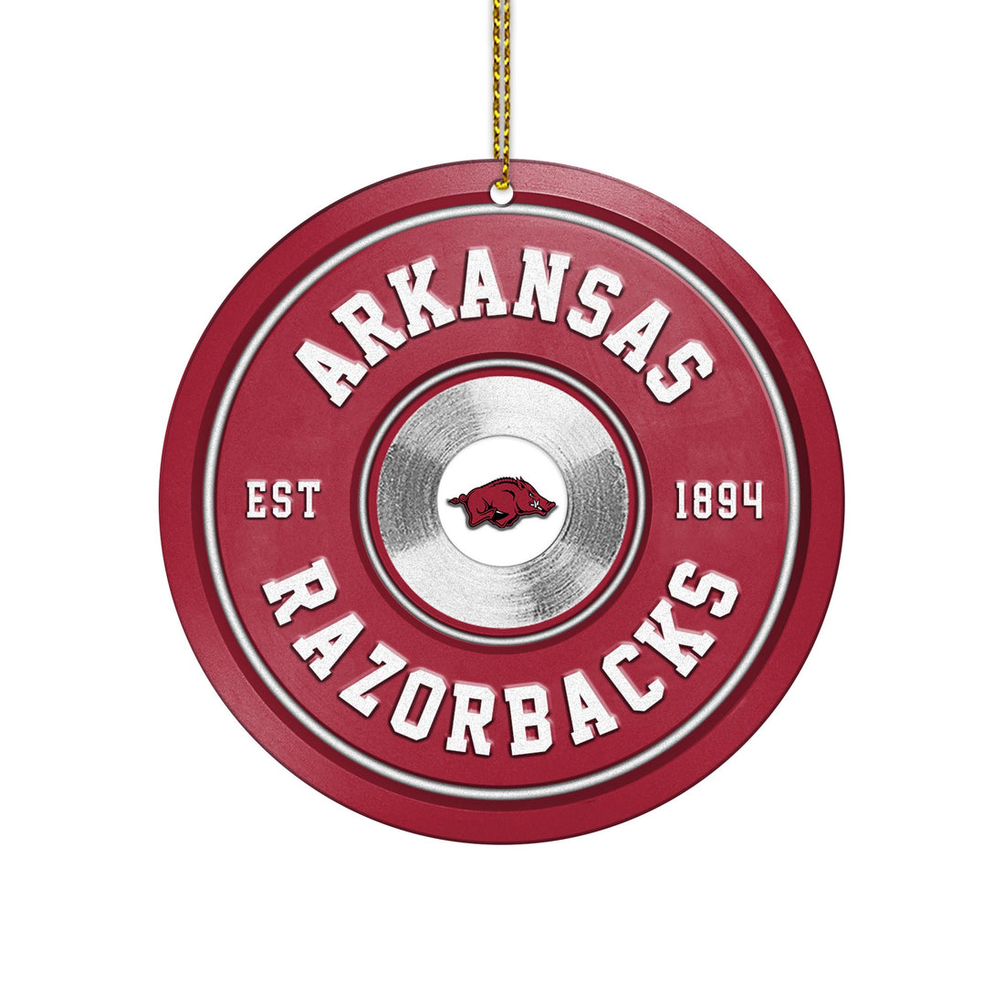 Arkansas Razorbacks Fitness Circle Aluminium Ornament 2 Side Trending New Arrivals H52883 ETUG311023