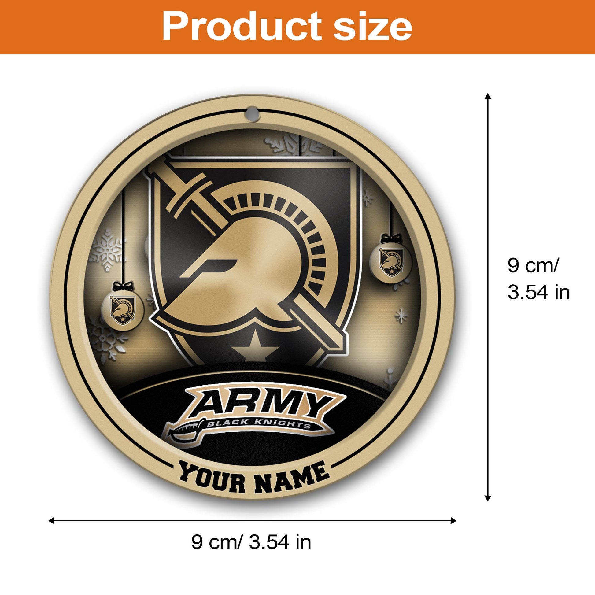 Army Black Knights Circle Aluminium Custom Ornament 2 Side Trending New Arrivals H52912 ETUG311023