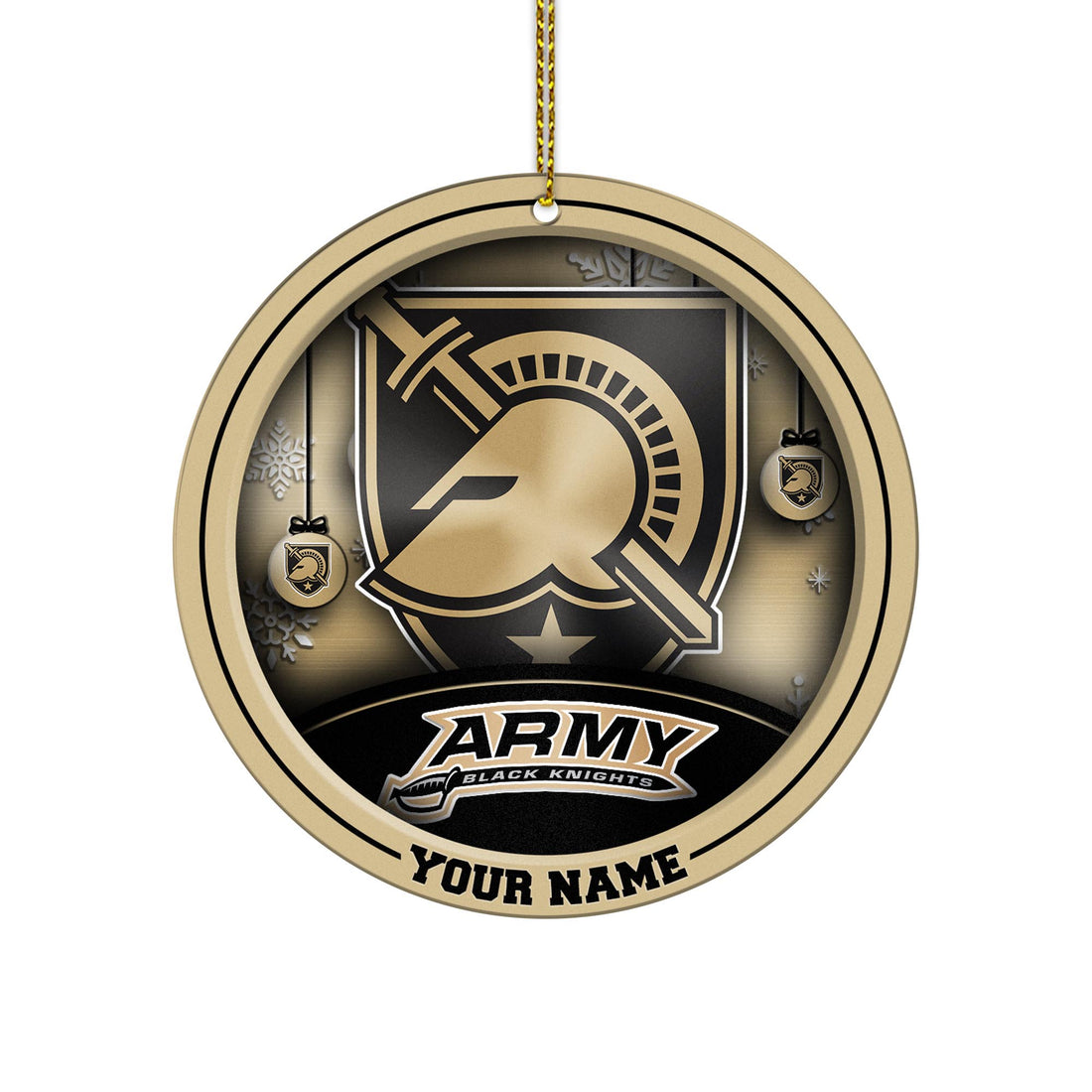 Army Black Knights Circle Aluminium Custom Ornament 2 Side Trending New Arrivals H52912 ETUG311023