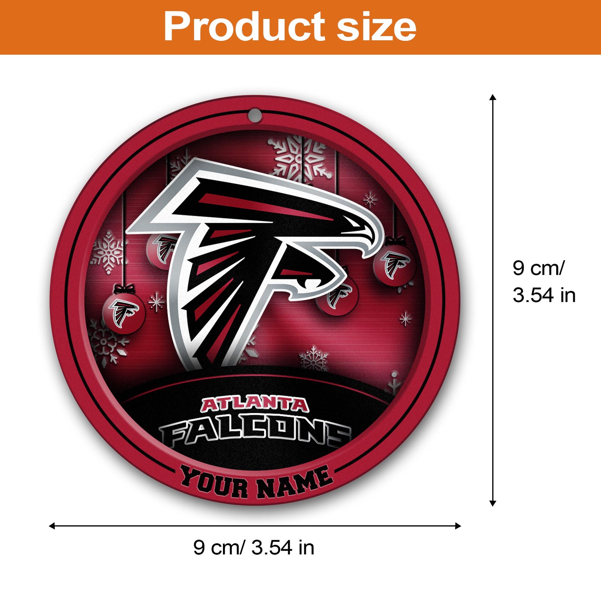 Atlanta Falcons Circle Aluminium Custom Ornament 2 Side Trending New Arrivals H52912 ETUG311023