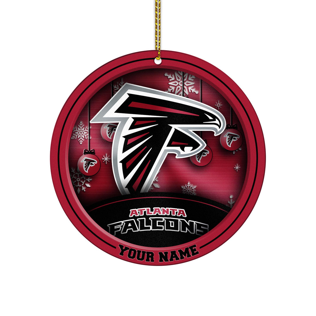 Atlanta Falcons Circle Aluminium Custom Ornament 2 Side Trending New Arrivals H52912 ETUG311023