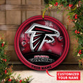 Atlanta Falcons Circle Aluminium Custom Ornament 2 Side Trending New Arrivals H52912 ETUG311023